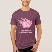Aangepaste tekst vliegende varkens Tri-Blend shirt (Voorkant)