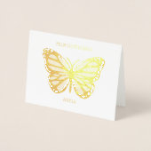 Aangepaste tekst vlinder verjaardag cumpleanos gou folie kaarten (Voorkant)