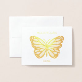 Aangepaste tekst vlinder verjaardag cumpleanos gou folie kaarten