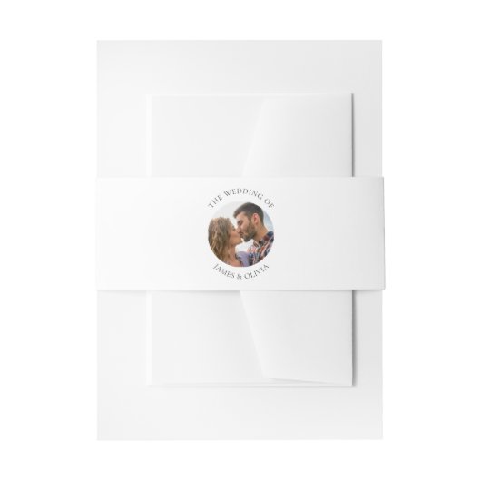 Aangepaste tekst Voeg foto toe Trouwen Uitnodigingen Wikkel (Voorkant Voorbeeld)
