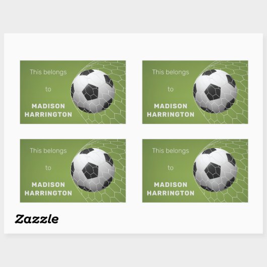 Aangepaste tekst Voetbal Doel stickers (Vel)