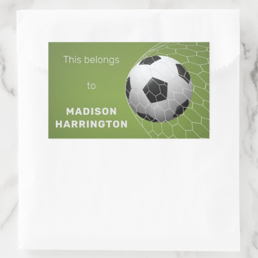 Aangepaste tekst Voetbal Doel stickers (Tas)