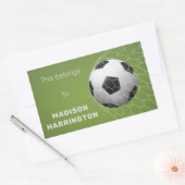 Aangepaste tekst Voetbal Doel stickers (Envelop)