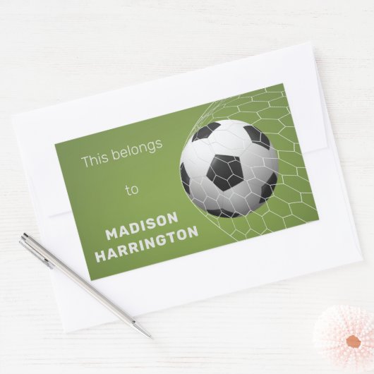 Aangepaste tekst Voetbal Doel stickers (Envelop)