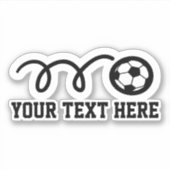 Aangepaste tekst voetbal sporten vinylstickers sticker (Voorkant)