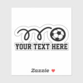 Aangepaste tekst voetbal sporten vinylstickers sticker (Vel)