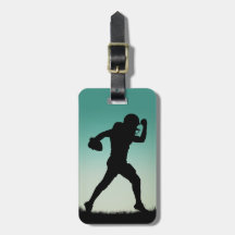 Aangepaste tekst Voetbalspeler bagagelabel