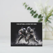 Aangepaste tekst voetbalspelers illustratie briefkaart (Staand voorkant)