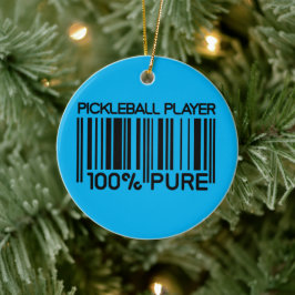 Aangepaste tekst voor 100% pickleball-speler keramisch ornament
