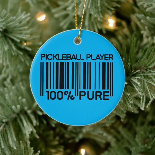 Aangepaste tekst voor 100% pickleball-speler keramisch ornament (Boom)