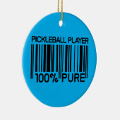 Aangepaste tekst voor 100% pickleball-speler keramisch ornament (Rechts)