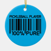 Aangepaste tekst voor 100% pickleball-speler keramisch ornament (Voorkant)