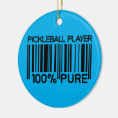 Aangepaste tekst voor 100% pickleball-speler keramisch ornament (Links)