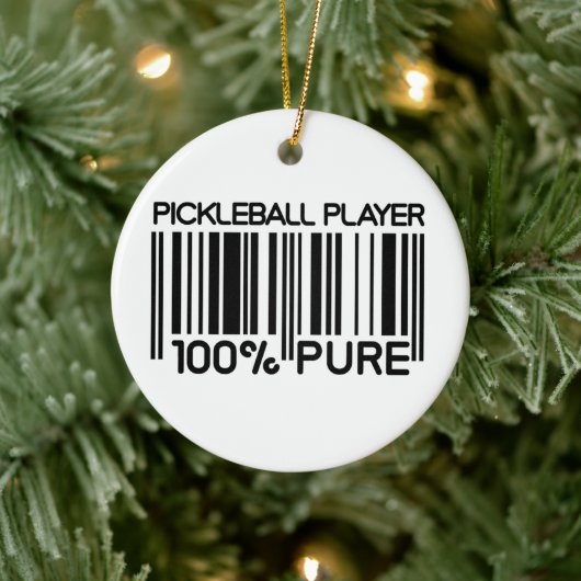 Aangepaste tekst voor 100% pickleball-speler keramisch ornament (Boom)