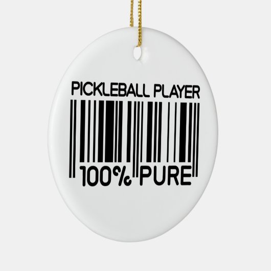 Aangepaste tekst voor 100% pickleball-speler keramisch ornament (Rechts)