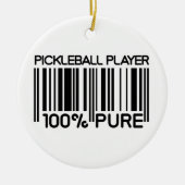 Aangepaste tekst voor 100% pickleball-speler keramisch ornament (Voorkant)