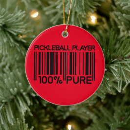 Aangepaste tekst voor 100% pickleball-speler keramisch ornament
