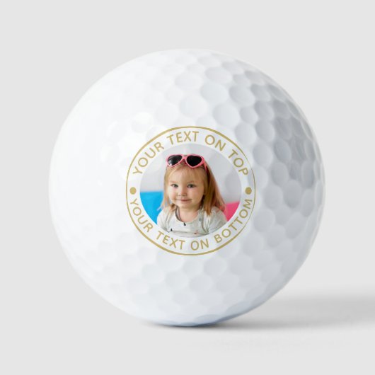 Aangepaste tekst voor aangepaste fotokleuren golfballen (Voorkant)