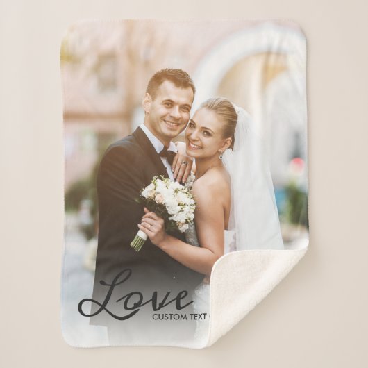 Aangepaste tekst voor aangepaste liefdesscripts vo sherpa deken (Voorkant)