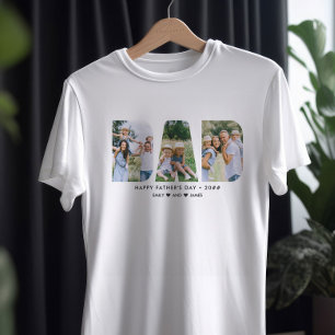 Aangepaste tekst voor aanmaakfoto voor DAD-Letter T-shirt
