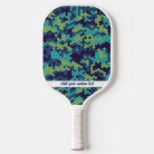 Aangepaste tekst voor Abstract blauw Honeycomb-pat Pickleball Paddle (Voorkant)