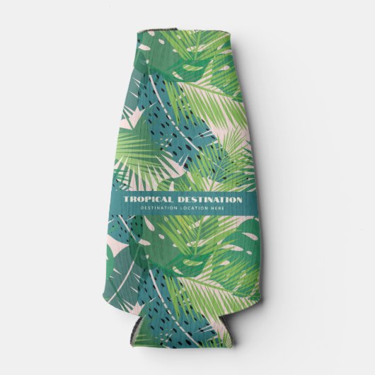 Aangepaste tekst voor abstract loodpatroon flesjeskoeler (Voorkant)