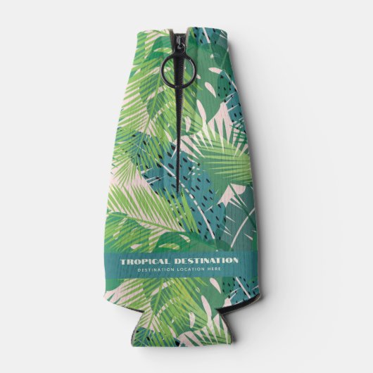 Aangepaste tekst voor abstract loodpatroon flesjeskoeler (Achterkant)