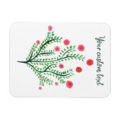 Aangepaste tekst voor abstracte lentetekinkt Plant Magneet (Horizontaal)