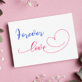 Aangepaste tekst voor altijd liefde kaart