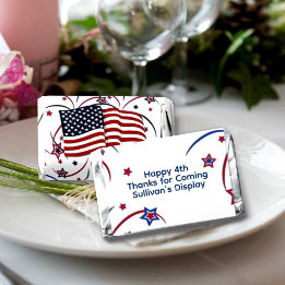 Aangepaste tekst voor Amerikaanse vlag en Firework
