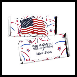 Aangepaste tekst voor Amerikaanse vlag en Firework