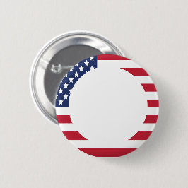 Aangepaste tekst voor Amerikaanse vlag Ronde Button 5,7 Cm