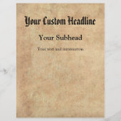 Aangepaste tekst voor Antiek papieren achtergrond Flyer (Voorkant)