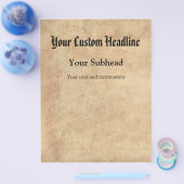 Aangepaste tekst voor Antiek papieren achtergrond Flyer (Enkel)