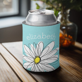 Aangepaste tekst voor Aqua en Yellow Whimsical Dai Blikjeskoeler