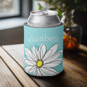 Aangepaste tekst voor Aqua en Yellow Whimsical Dai Blikjeskoeler
