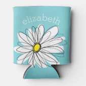 Aangepaste tekst voor Aqua en Yellow Whimsical Dai Blikjeskoeler (Voorkant)