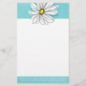 Aangepaste tekst voor Aqua en Yellow Whimsical Dai Briefpapier (Voorkant)