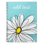 Aangepaste tekst voor Aqua en Yellow Whimsical Dai Notitieboek (Voorkant)