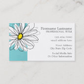 Aangepaste tekst voor Aqua en Yellow Whimsical Dai Visitekaartje (Achterkant)