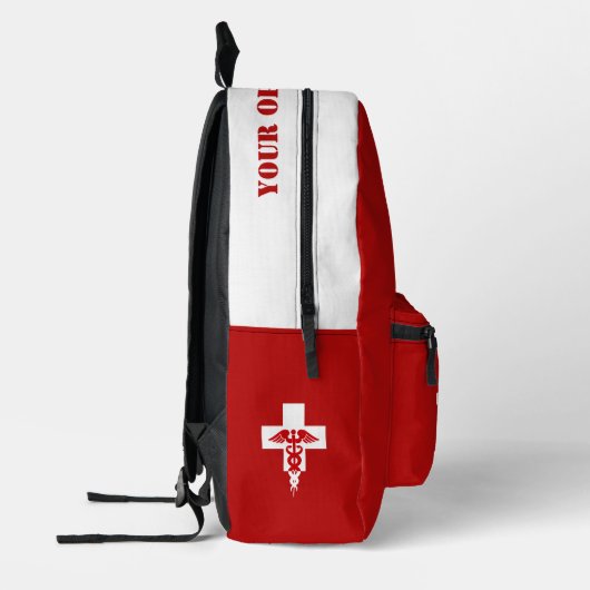 Aangepaste tekst voor artsen bedrukte rugzak (Links)