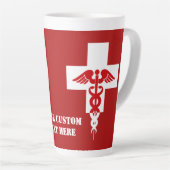 Aangepaste tekst voor artsen latte mok (Rechterhoek)