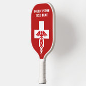 Aangepaste tekst voor artsen pickleball paddle (Links)