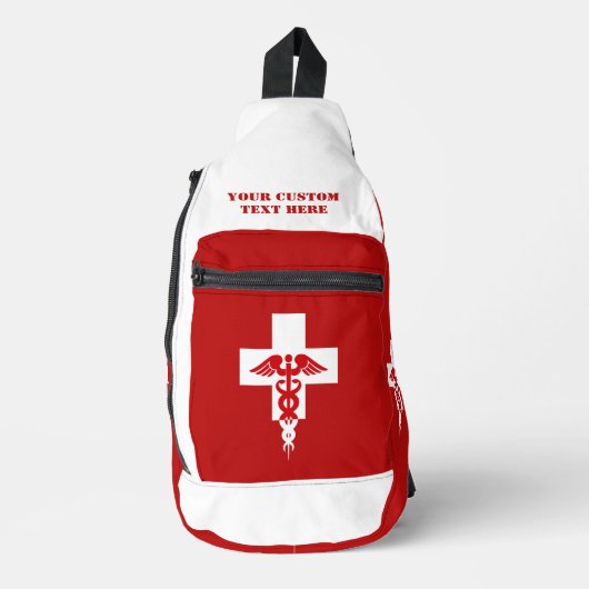 Aangepaste tekst voor artsen sling bag (Voorkant)