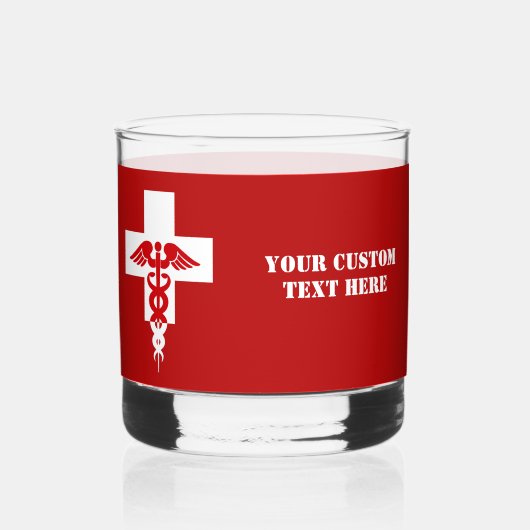 Aangepaste tekst voor artsen whisky glas (Achterkant)