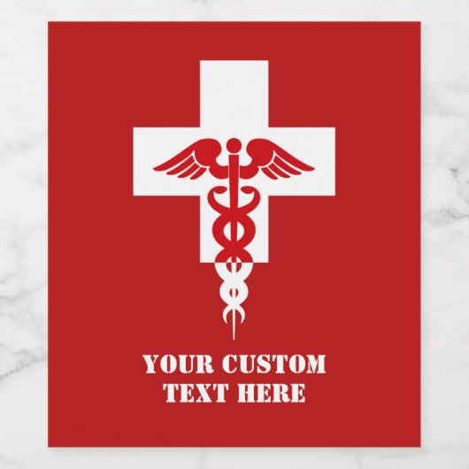 Aangepaste tekst voor artsen wijn etiket (Enkel label)