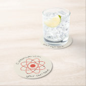 Aangepaste tekst voor Atom Structure Science Ronde Kartonnen Onderzetter (Insitu)