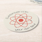 Aangepaste tekst voor Atom Structure Science Ronde Kartonnen Onderzetter (Gebogen)