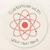 Aangepaste tekst voor Atom Structure Science Ronde Kartonnen Onderzetter (Voorkant)