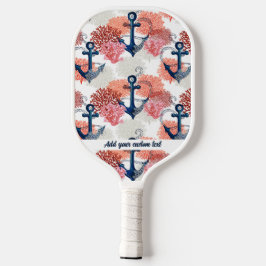 Aangepaste tekst voor autisch blauw anker Zee Pickleball Paddle